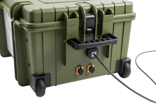 Black energy case, designed for unconditional outdoor use.